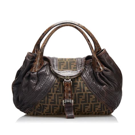 fendi zucca spy hobo bag|fendi zucca bag vintage.